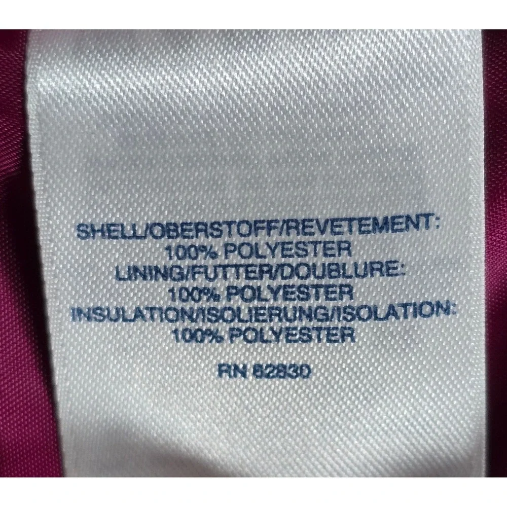 Lands End Kids Girls Purple‎ Light Purple Star Ski Jacket Hooded Zip Up XL